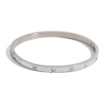 Pulseira Burnetts Joias Dourada com Zircônia e Aço Inoxidável
