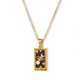 Colar Tarot com Pingente de Zircônia e Ouro 18K