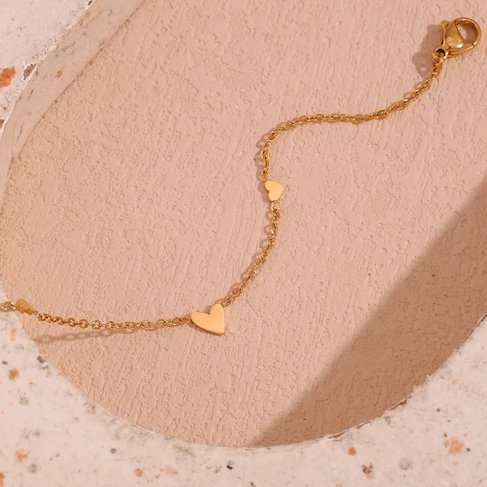 Pulseira Coração Dourada Burnetts