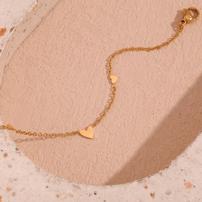 Pulseira Coração Dourada Burnetts