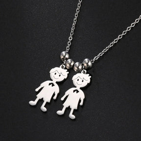 Colar Personalizado de Aço Inoxidável para Toda a Família