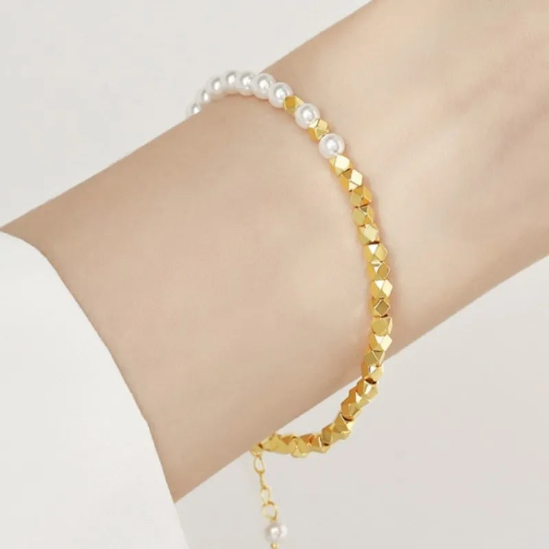 Pulseira Elegante de Pérolas Barrocas - Loja Burnetts
