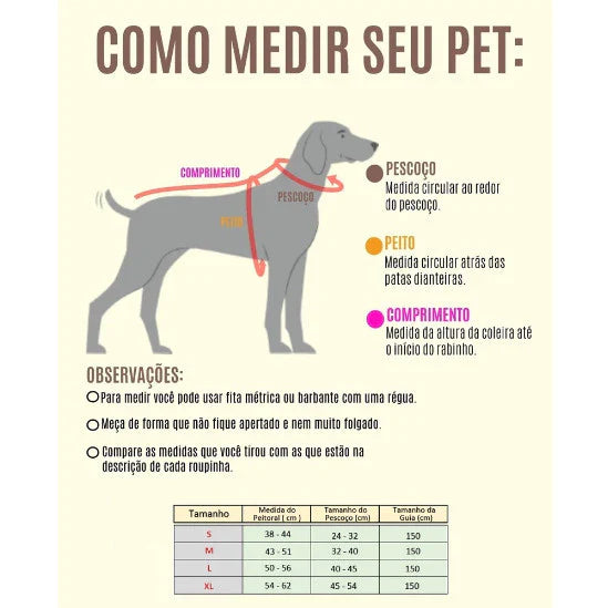 Peitoral para Cachorro e Gato Pequenos e Médios + Guia Brinde | Peitoral Ginkgo™