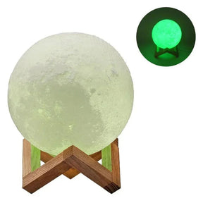 Luminária 3D LED Noturna em Forma de Lua