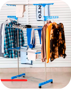 Varal Chão Retrátil 4 Andares com Rodinhas 15%OFF Primeira Compra + Frete Grátis-Compre até 3 x sem Juros