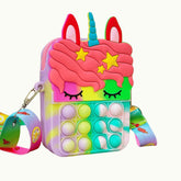 Pochete Unicórnio com Pop Fidget
