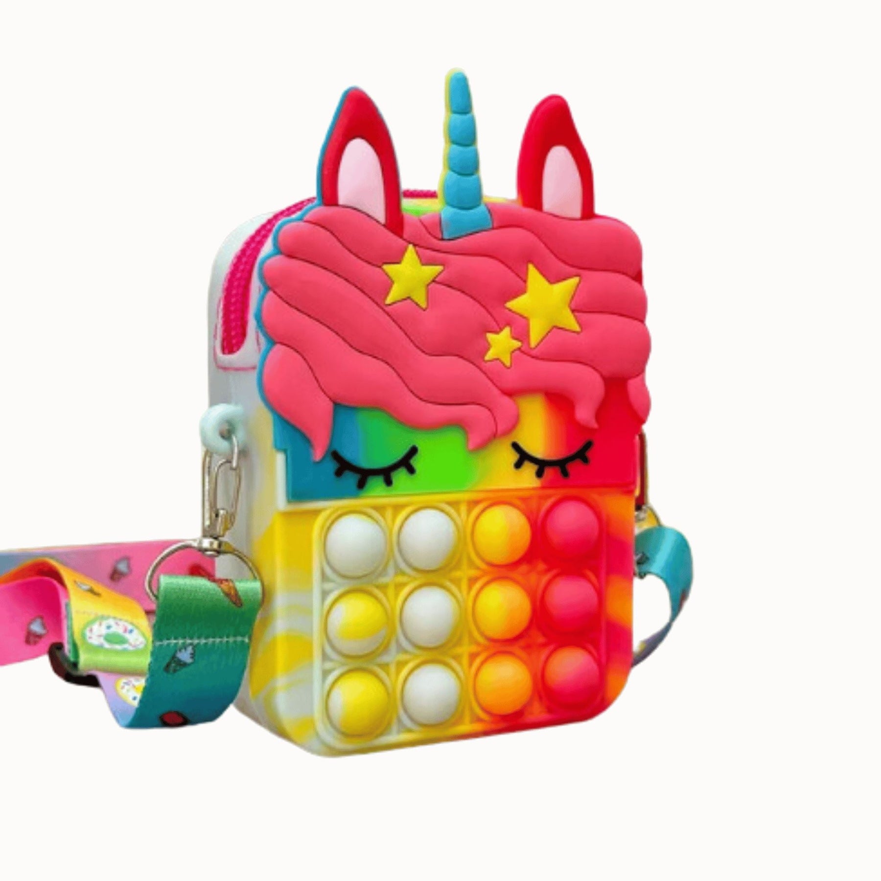 Pochete Unicórnio com Pop Fidget