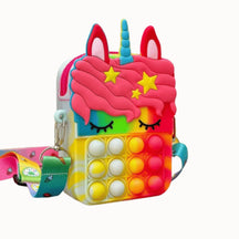 Pochete Unicórnio com Pop Fidget