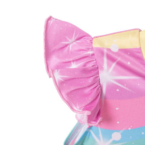 Vestido Infantil Manga Curta Unicórnio