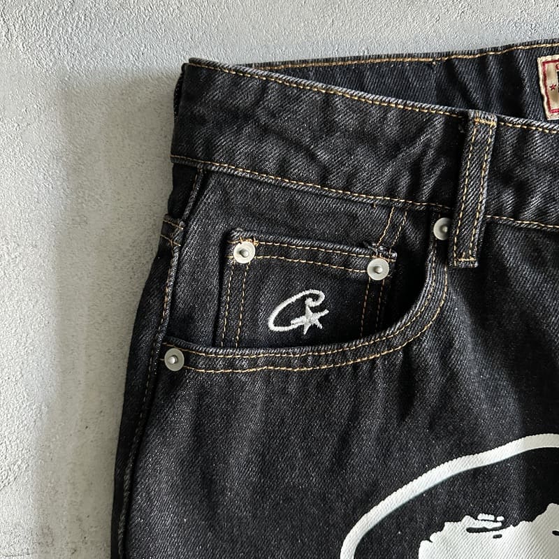 Calça Jeans Corteiz Preto