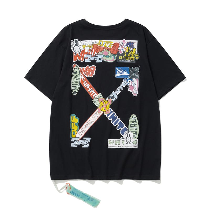 Camiseta Off-White Cross Graffiti Black