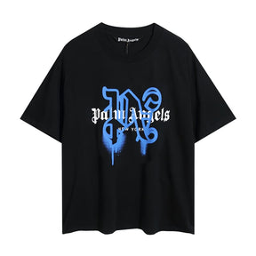 Camiseta Palm Angels New York Spray Logo Oversized