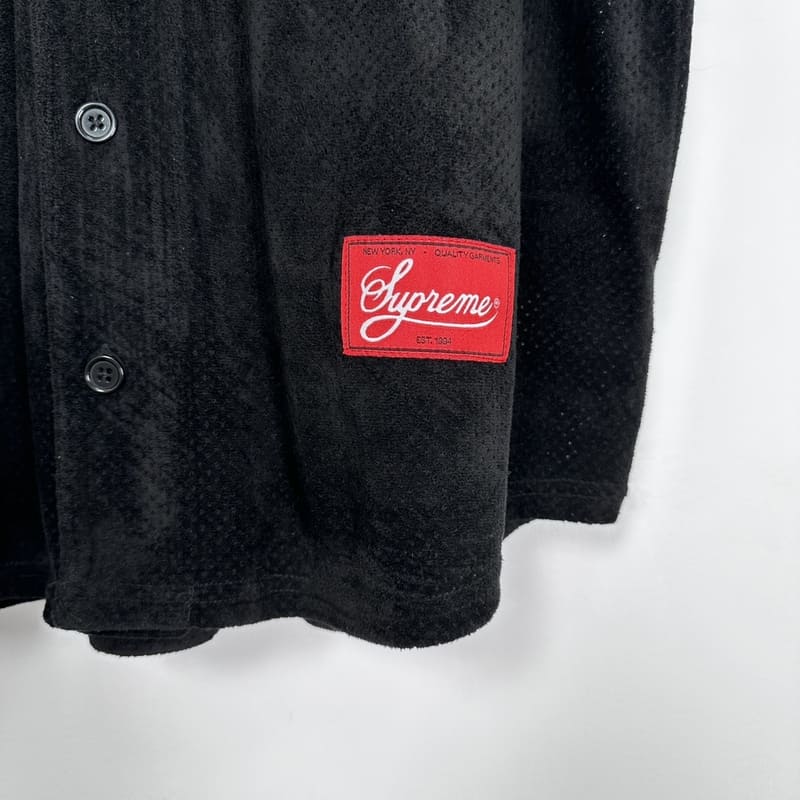 Camiseta Supreme Ultrasuede Mesh Baseball Preto