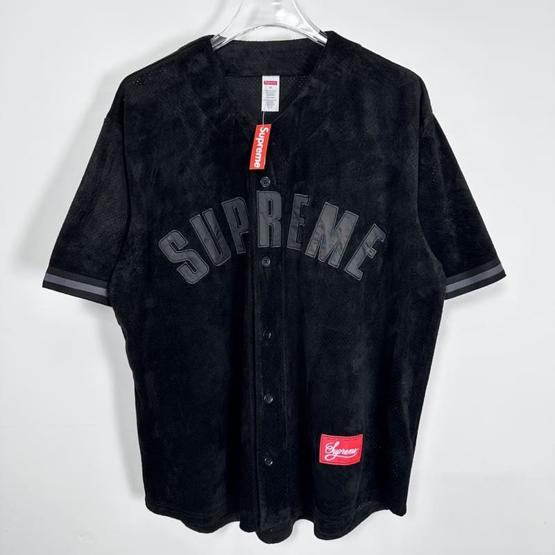 Camiseta Supreme Ultrasuede Mesh Baseball Preto