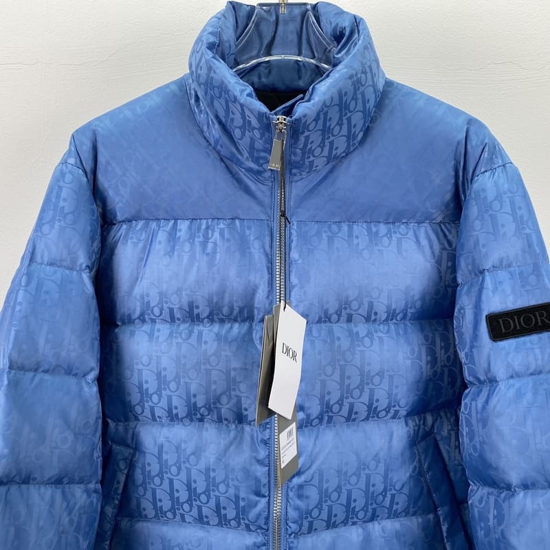 Jaqueta Puffer Dior Oblique Azul