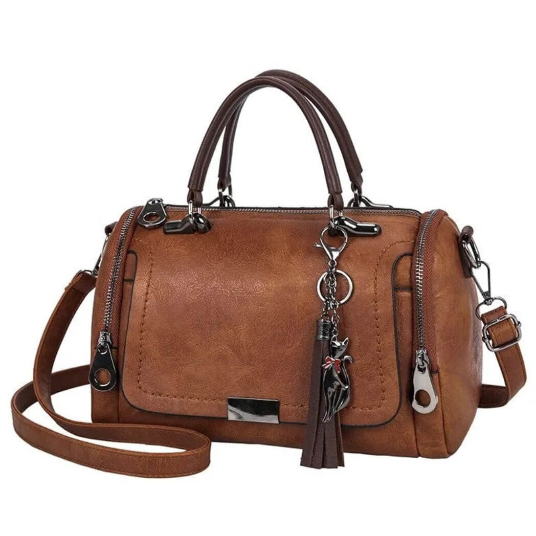 Bolsa Feminina de Couro Celeste - Tudo Tem