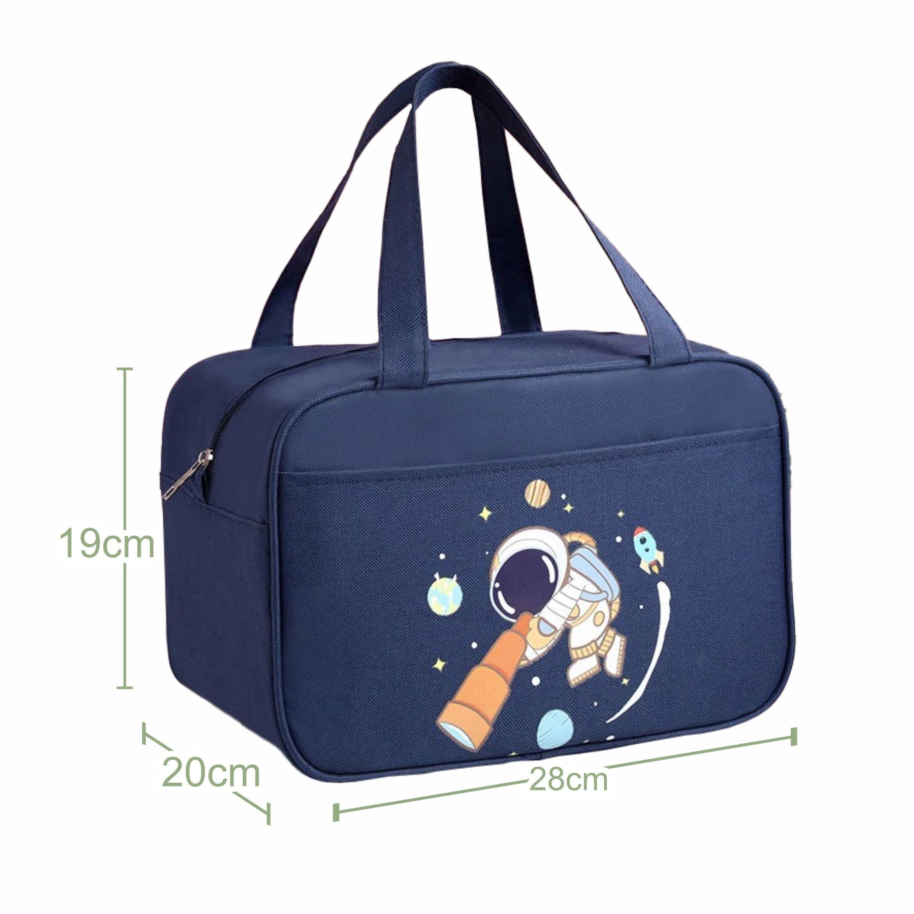 Conjunto Mochila Infantil Astronauta Ortopédica Impermeável