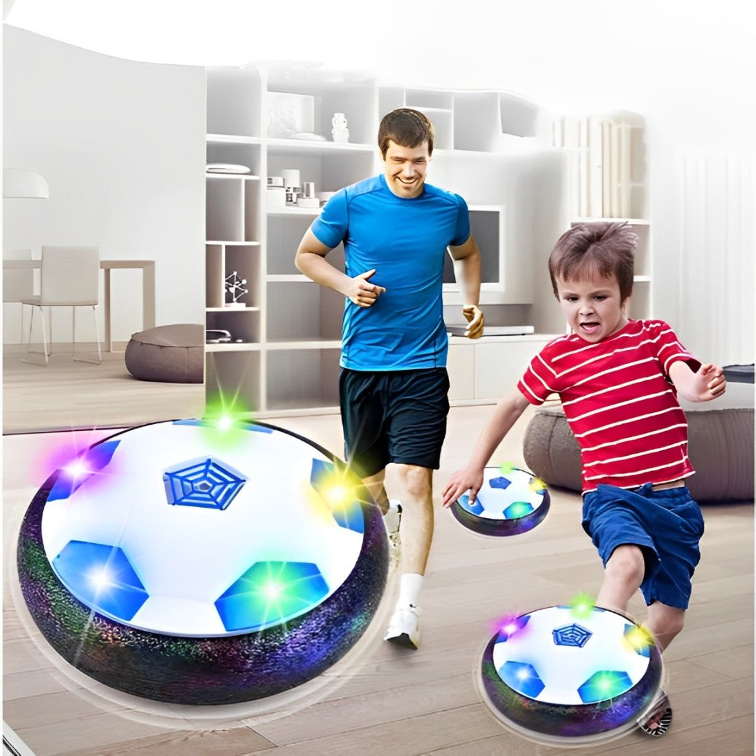 Bola de futebol flutuante com almofada de ar com [15%PrimeiraCompra]+Frete Grátis