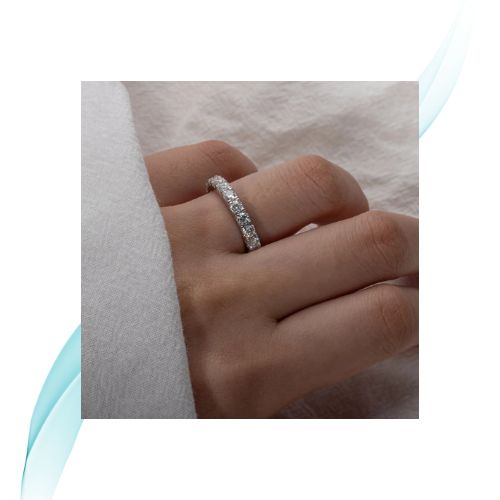 Anel Lolitta Moissanite - Prata 925, Banhado a Ouro Branco 18K