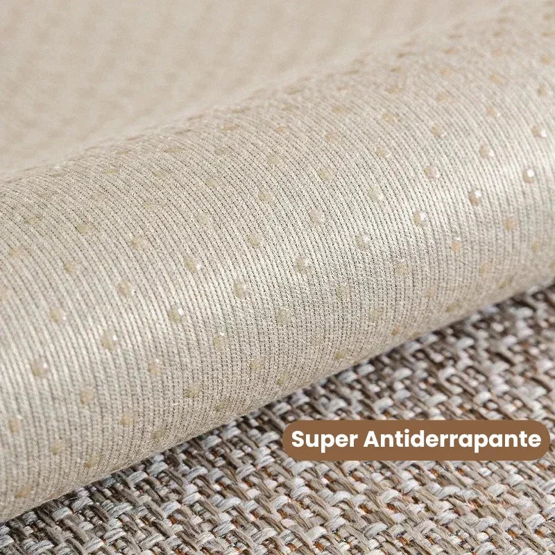 Capa de Sofá em Algodão e Linho Antiderrapante Azul Acinzentado