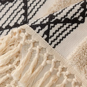 Capa de Sofá Estilo Boho em Algodão e Linho com Design 3D   Mod 02