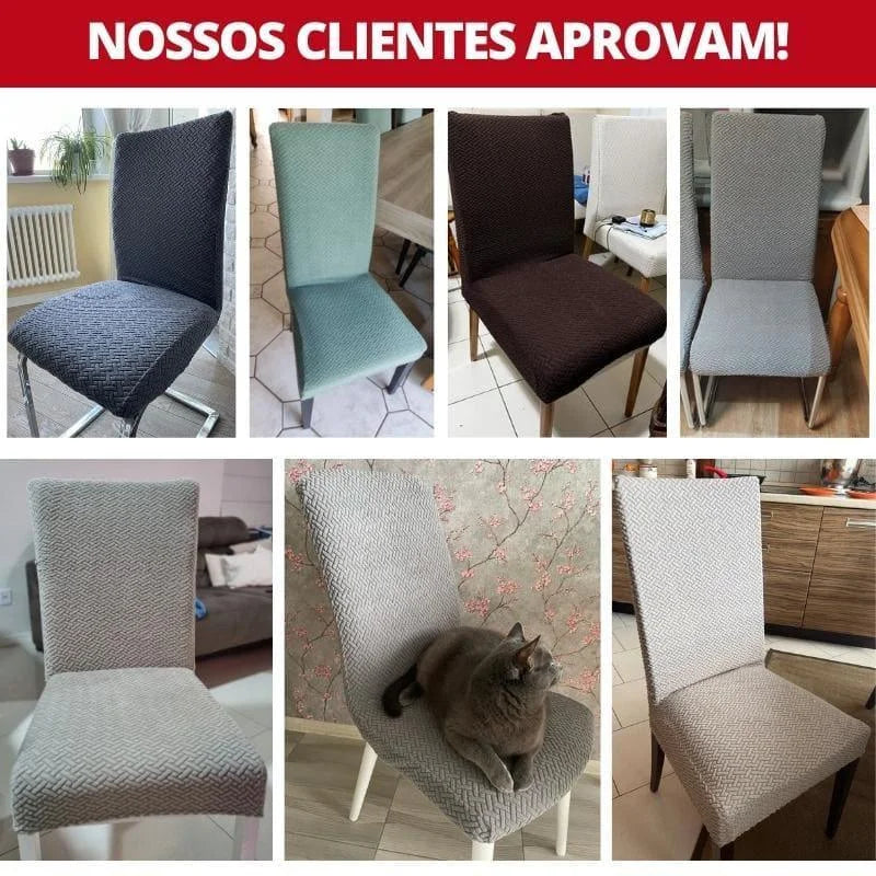 Capa Para Cadeira de Jantar Semi-impermeável Preto