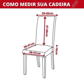 Capa Para Cadeira de Jantar Semi-impermeável Preto