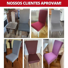 Capa Para Cadeira de Jantar Spandex Bege