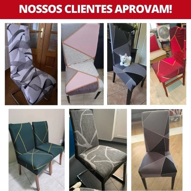 Capa Para Cadeira de Jantar Spandex Bege