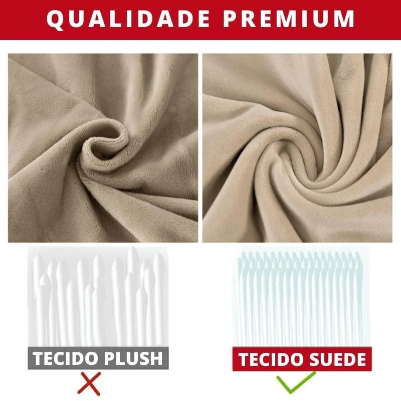 Capa Para Cadeira de Jantar Suede Premium Bege