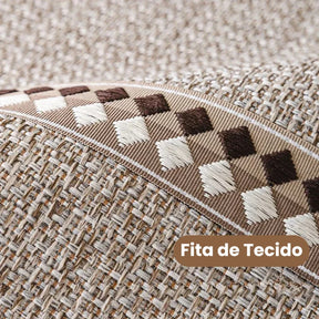 Capa para Sofá em Algodão e Linho Antiderrapante com Design Minimalista  Cáqui