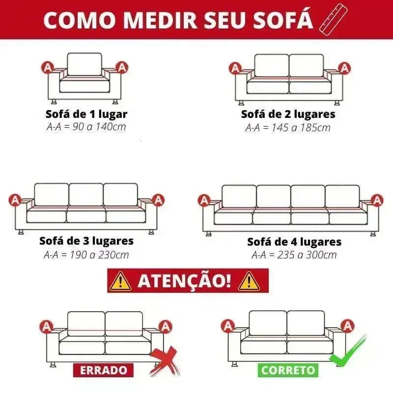 Capa para Sofá em Algodão e Linho Antiderrapante com Design Minimalista  Cáqui