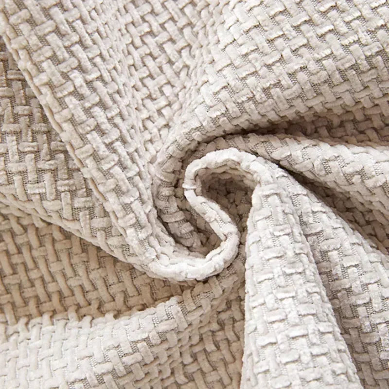 Capa para Sofá em Chenille Antiderrapante com Acabamento Elegante  Branco