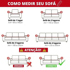 Capa para Sofá Premium Suede Bege