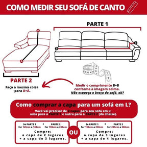 Capa para Sofá Premium Suede Cinza