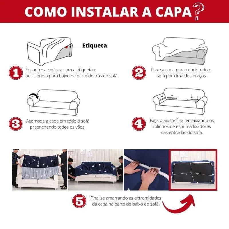 Capa para Sofá Spandex Lisa Branco