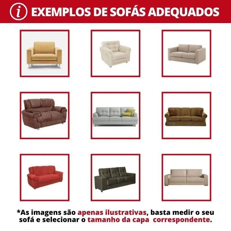 Capa para Sofá Spandex Lisa Creme