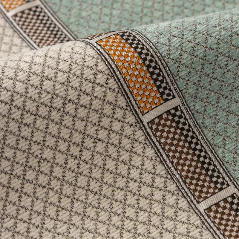 Capa Protetora Premium em Chenille com Design Sofisticado  Azul Suave