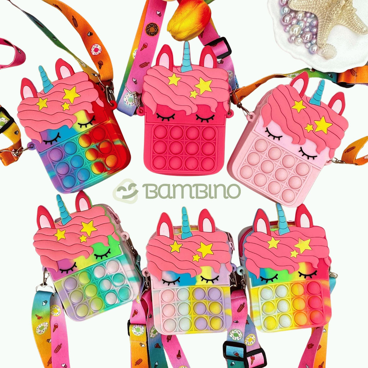 Pochete Unicórnio com Pop Fidget