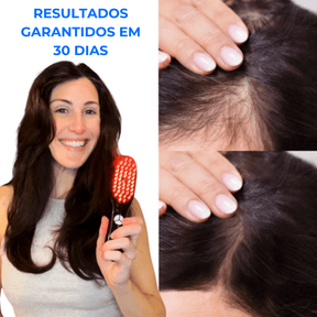 CapilarTech 4 em 1 - Sua escova de fototerapia + Brinde - Tudo Tem