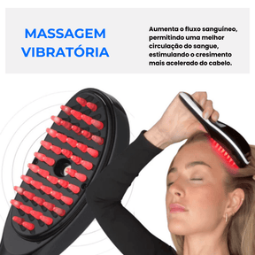 CapilarTech 4 em 1 - Sua escova de fototerapia + Brinde - Tudo Tem