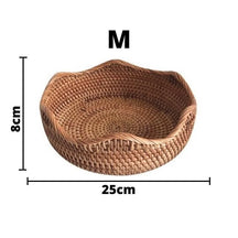 Cesta de Vime em Rattan Feita à Mão