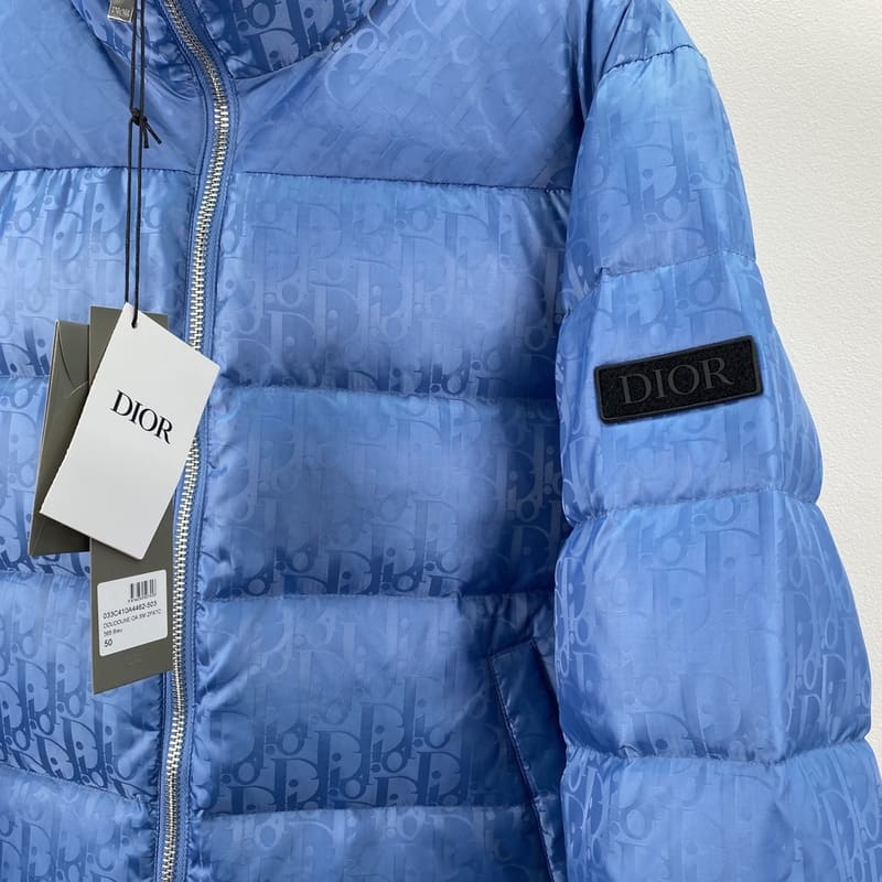 Jaqueta Puffer Dior Oblique Azul