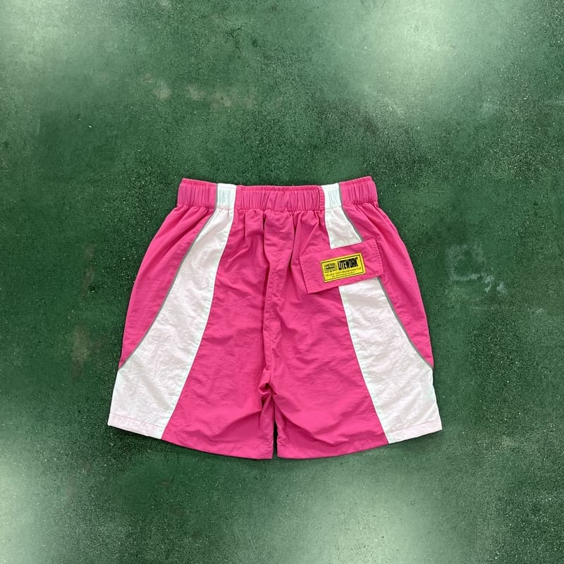 Shorts Corteiz Rosa Branco