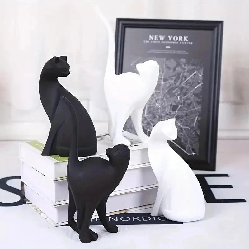 Decoração Criativa Estátuas de Gatos