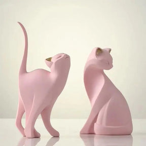 Decoração Criativa Estátuas de Gatos