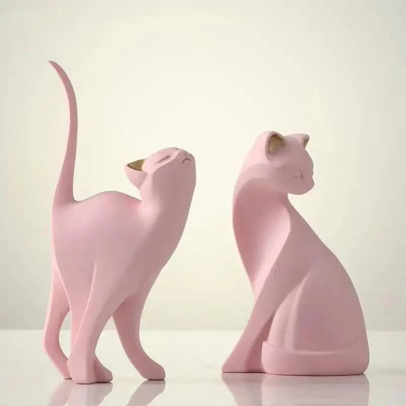 Decoração Criativa Estátuas de Gatos
