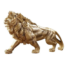 Decoração Estátua de Leão Dourado