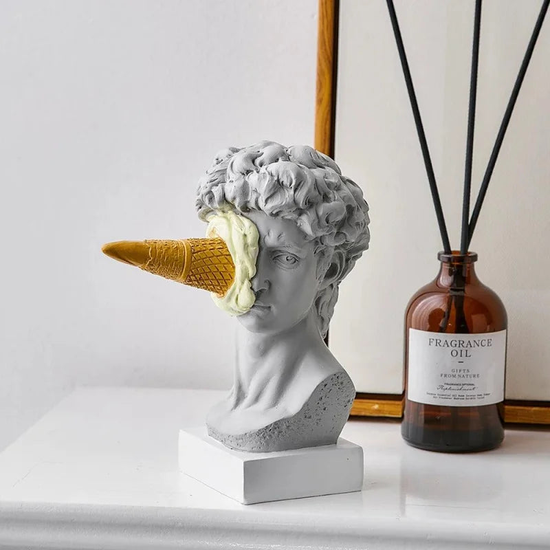 Decoração Moderna Estátua David de Sorvete