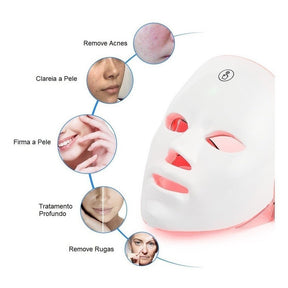DermaLight ™ - Máscara de LED Fototerapia 7 Cores - Tudo Tem